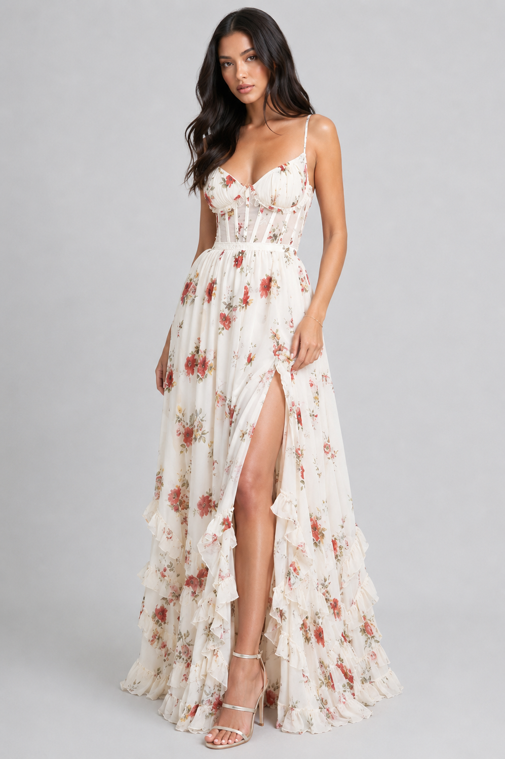 Valeska - Robe Maxi Vintage Florale