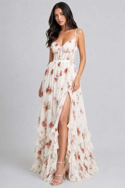 Valeska - Robe Maxi Vintage Florale