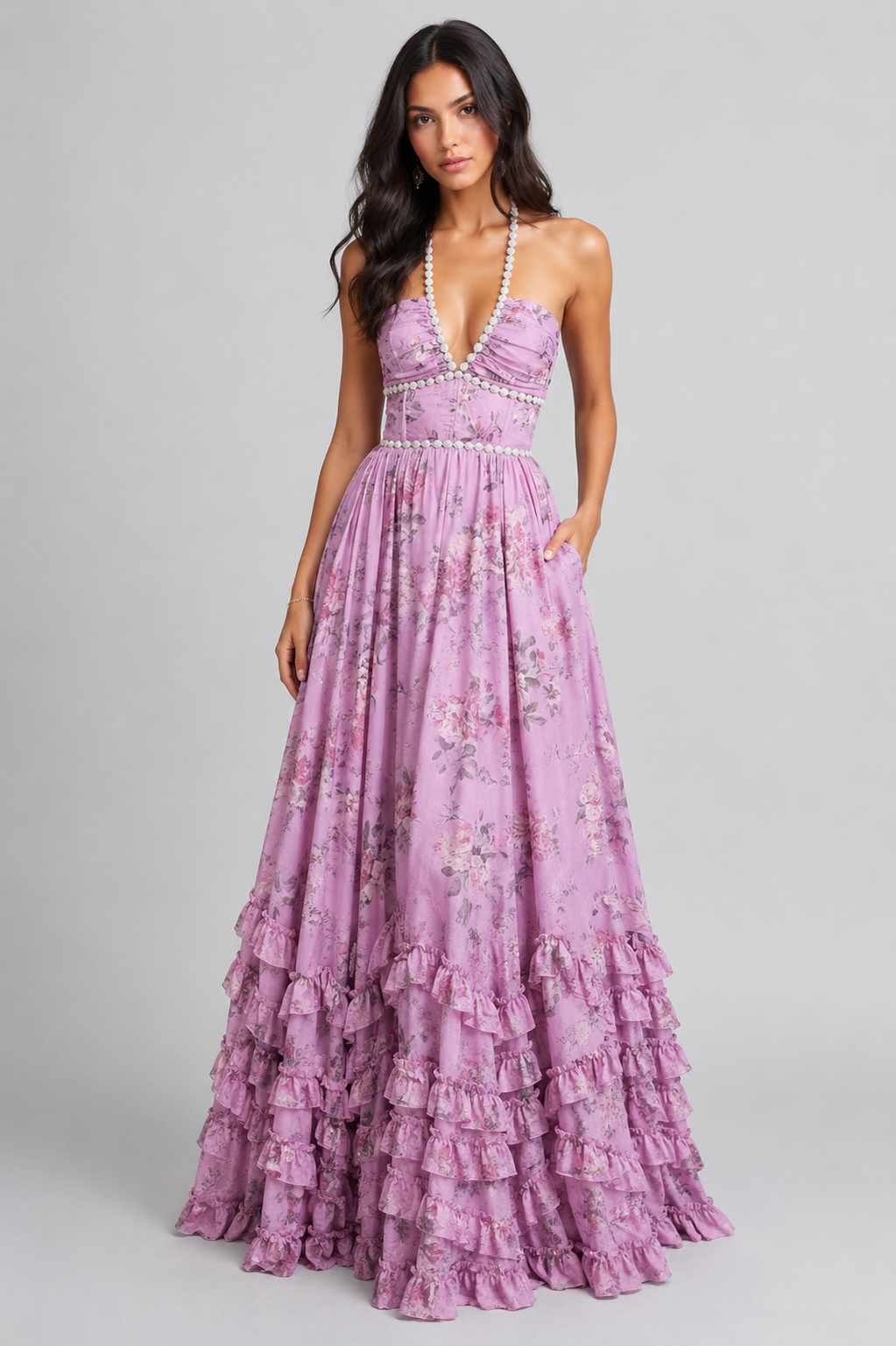 Valeska - Robe Maxi Vintage Florale
