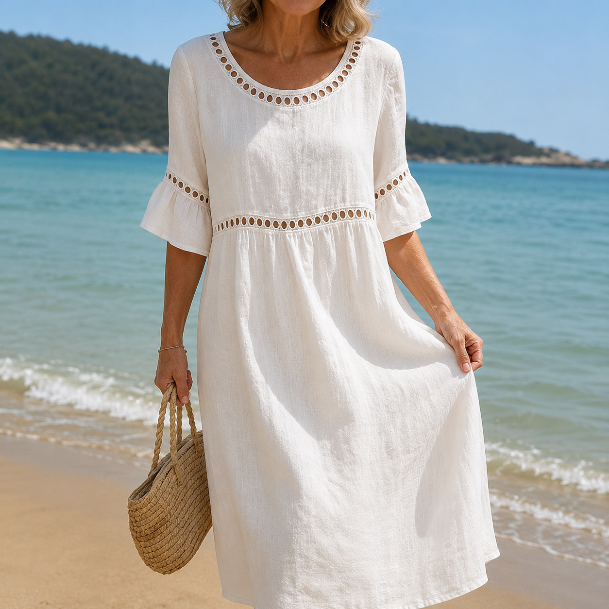 Brigitte - Robe maxi en lin fluide