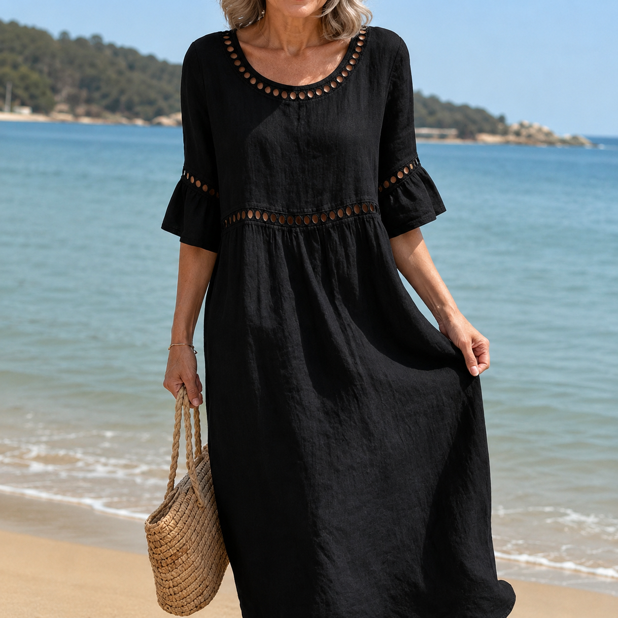 Brigitte - Robe maxi en lin fluide