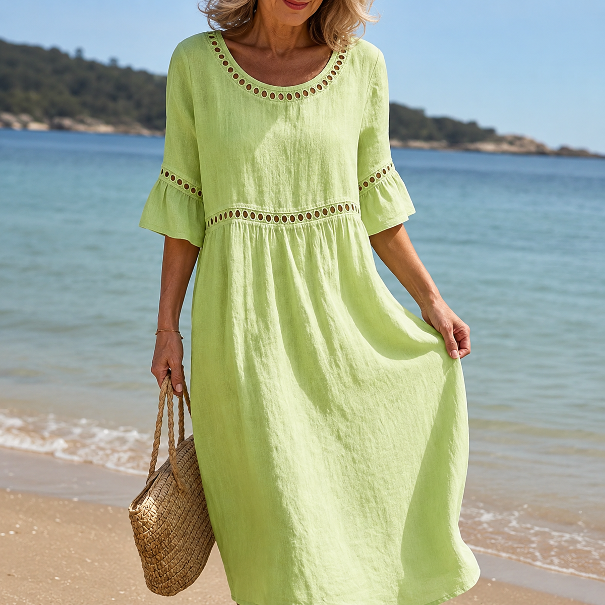 Brigitte - Robe maxi en lin fluide