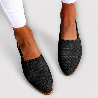 Simone - Mocassins à talon tressés