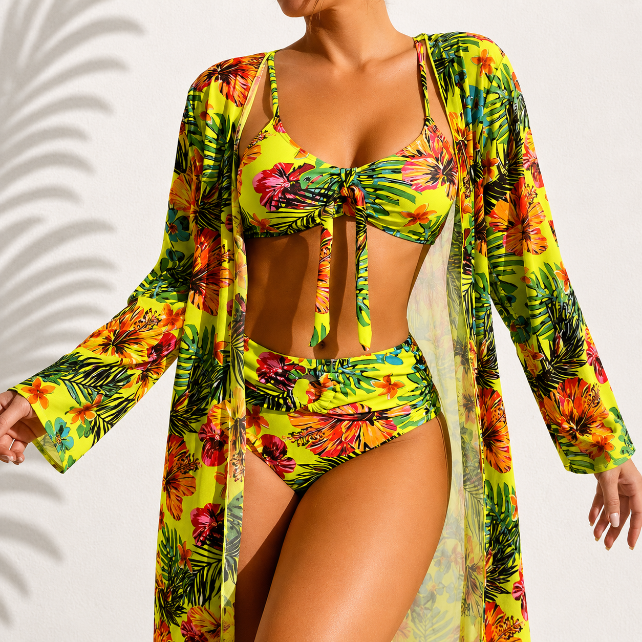 Marie - Ensemble de bikini 3 pièces avec kimono