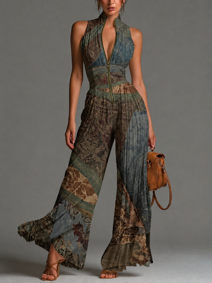 Naelle - Combinaison en Chiffon à Jambes Larges