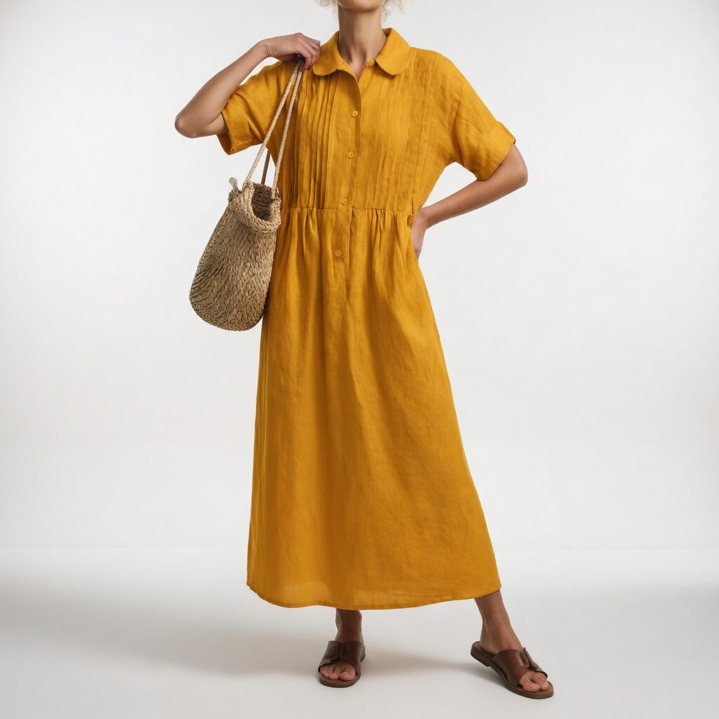 Milagros - Robe chemise maxi en coton