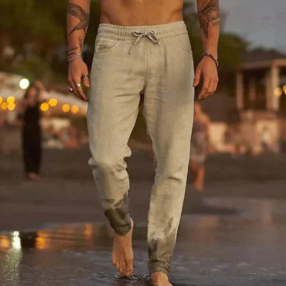 Rivaro - Pantalon de plage en lin pour hommes