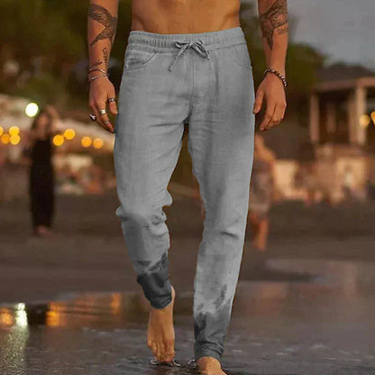 Rivaro - Pantalon de plage en lin pour hommes