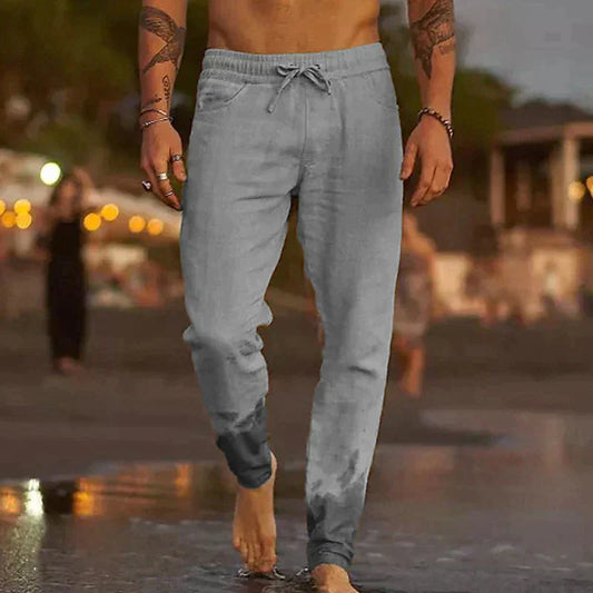 Rivaro - Pantalon de plage en lin pour hommes