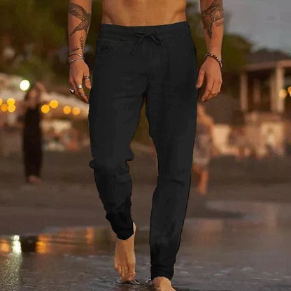 Rivaro - Pantalon de plage en lin pour hommes