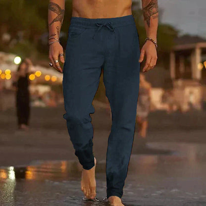 Rivaro - Pantalon de plage en lin pour hommes