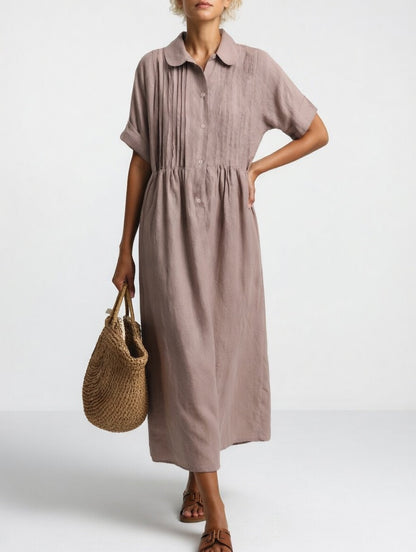 Milagros - Robe chemise maxi en coton