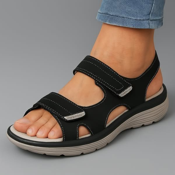 Corvella - Sandales à Velcro Rembourrées