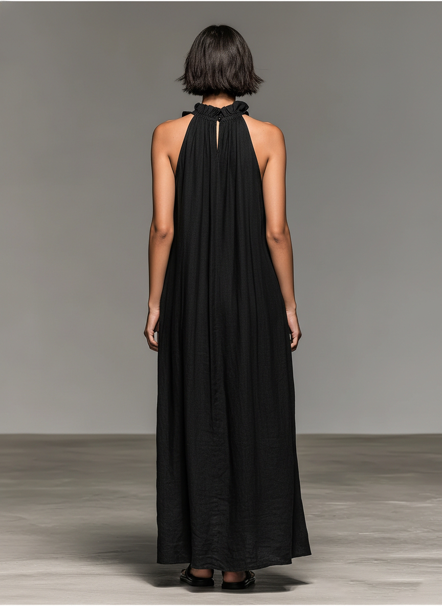 Serela - Robe maxi à volants avec poches