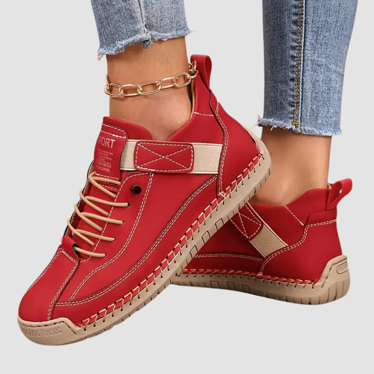 Emiline - Baskets Slip-On en Cuir pour Femmes