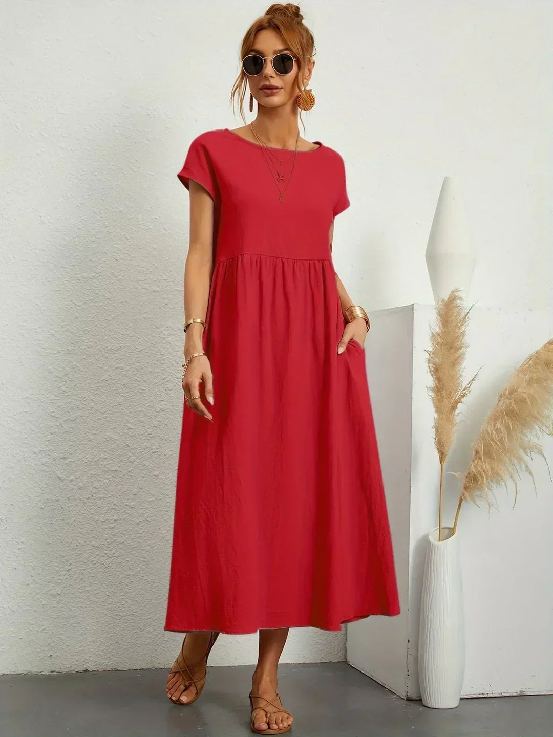 Glenna - Robe midi fluide