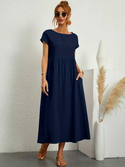 Glenna - Robe midi fluide