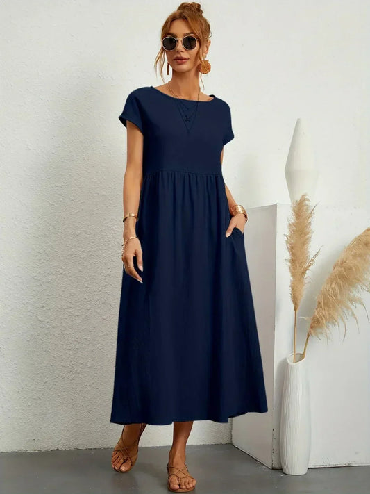 Glenna - Robe midi fluide