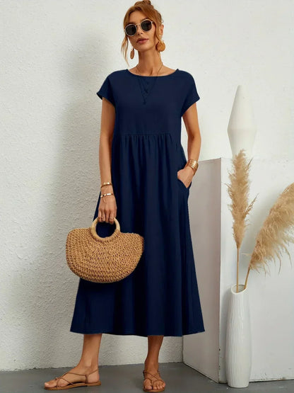Glenna - Robe midi fluide