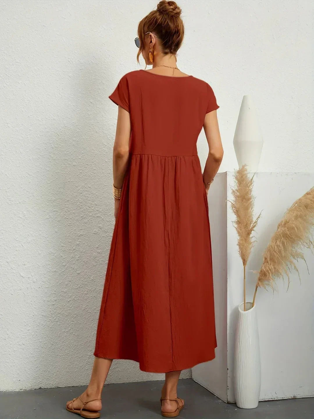 Glenna - Robe midi fluide