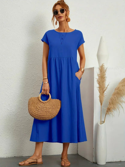 Glenna - Robe midi fluide