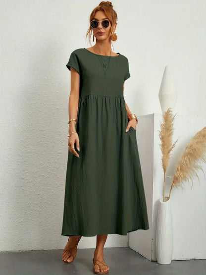 Glenna - Robe midi fluide