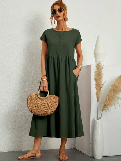 Glenna - Robe midi fluide