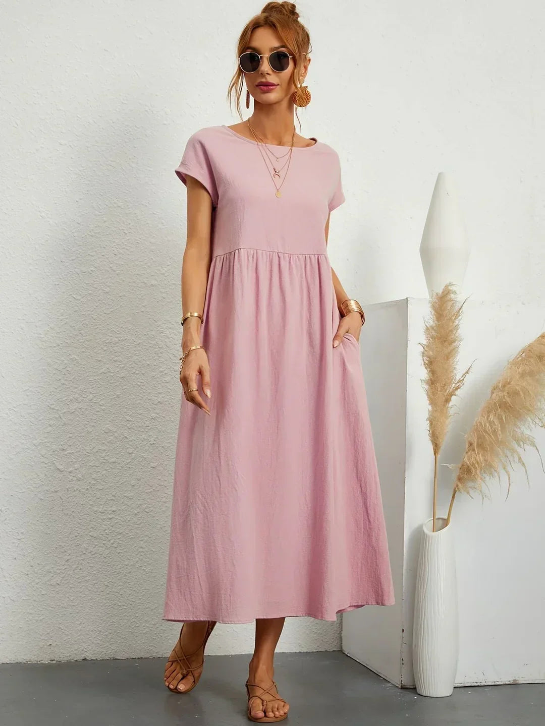 Glenna - Robe midi fluide