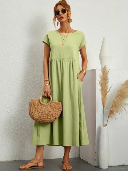 Glenna - Robe midi fluide
