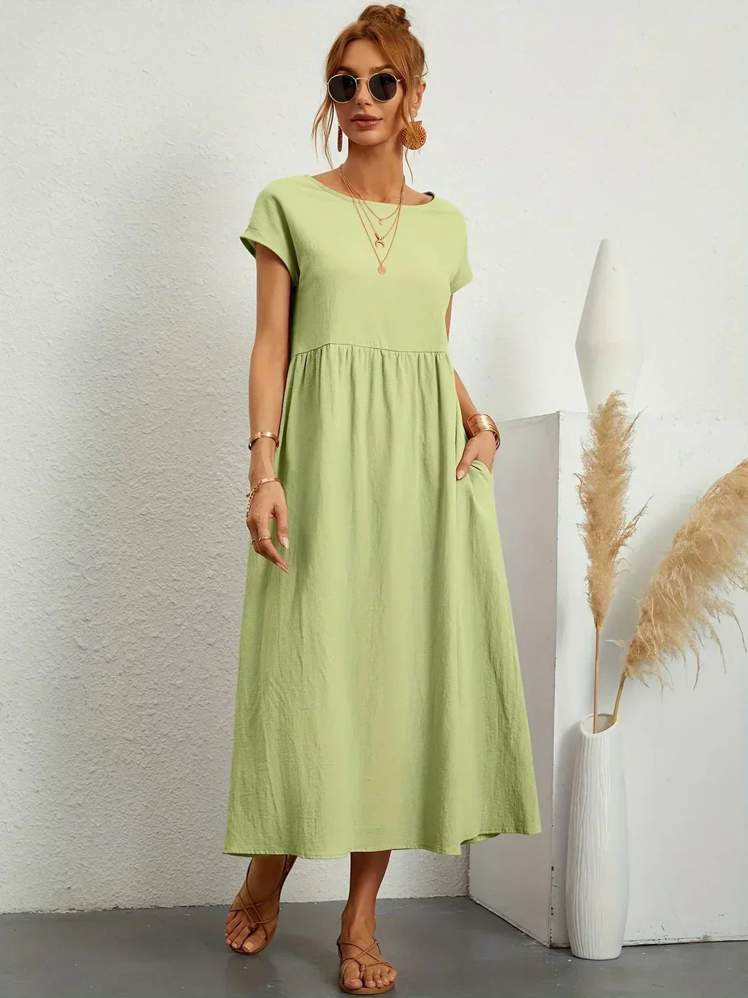 Glenna - Robe midi fluide