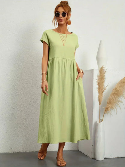 Glenna - Robe midi fluide