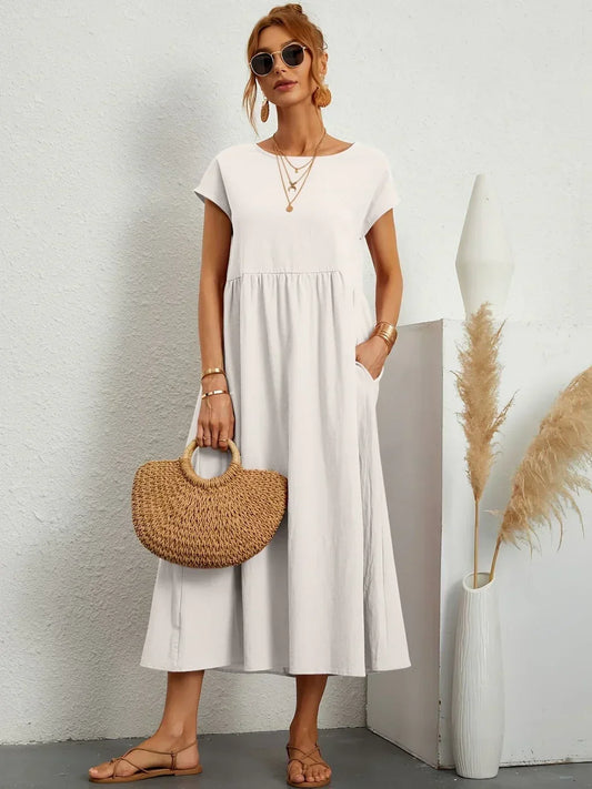 Glenna - Robe midi fluide