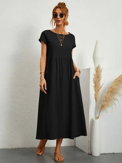 Glenna - Robe midi fluide