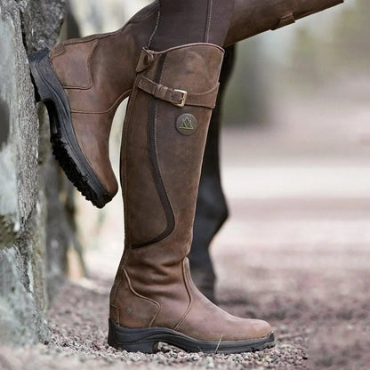 Lavinia - Bottes d'équitation en cuir vegan imperméables