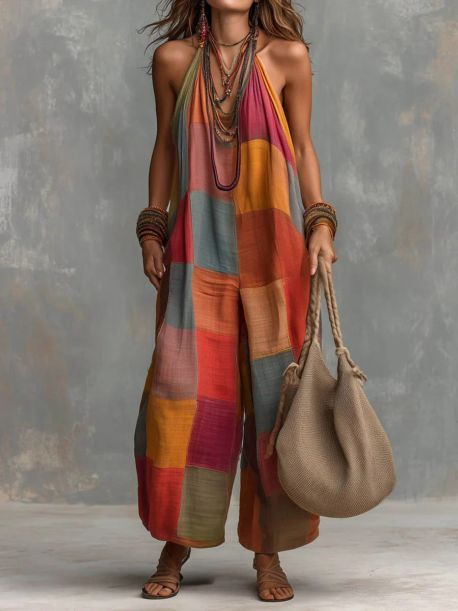 Inez - Combinaison Patchwork Aérée