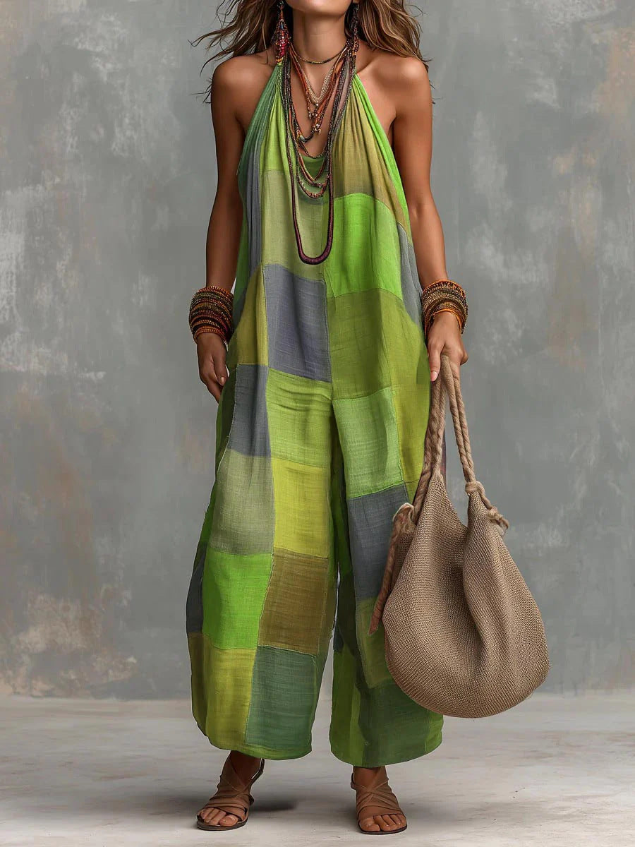 Inez - Combinaison Patchwork Aérée