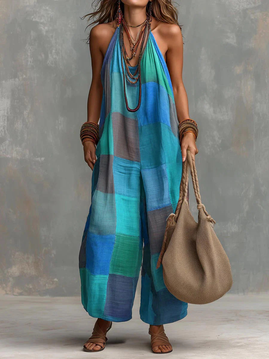 Inez - Combinaison Patchwork Aérée