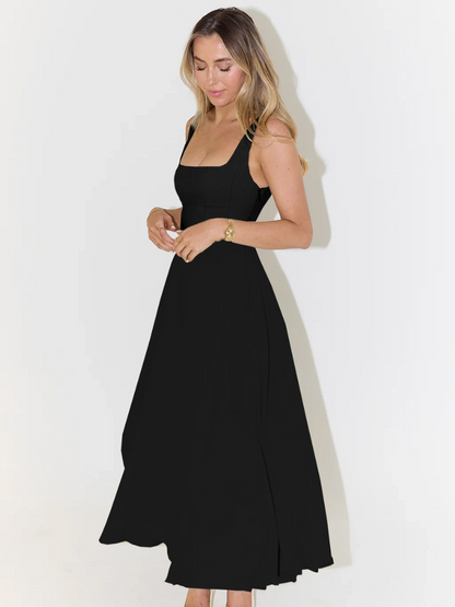 Alta - Robe midi cintrée avec décolleté carré