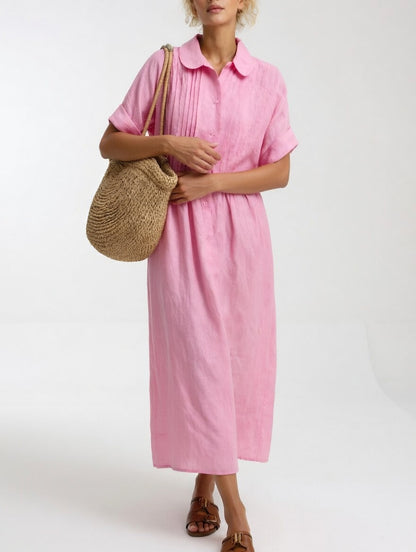 Milagros - Robe chemise maxi en coton