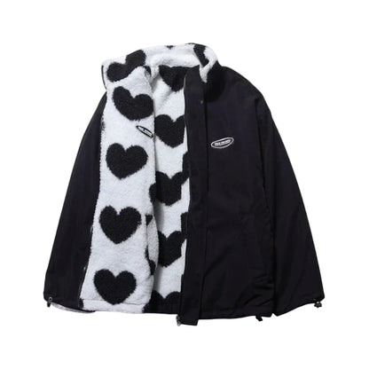 Paulette - Veste réversible légère avec motif cœur