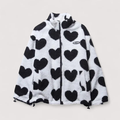 Paulette - Veste réversible légère avec motif cœur