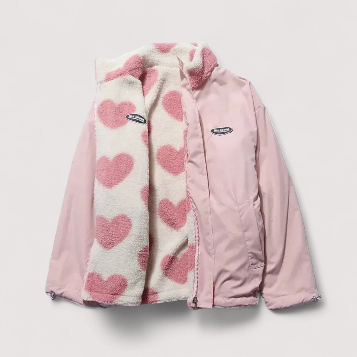 Paulette - Veste réversible légère avec motif cœur