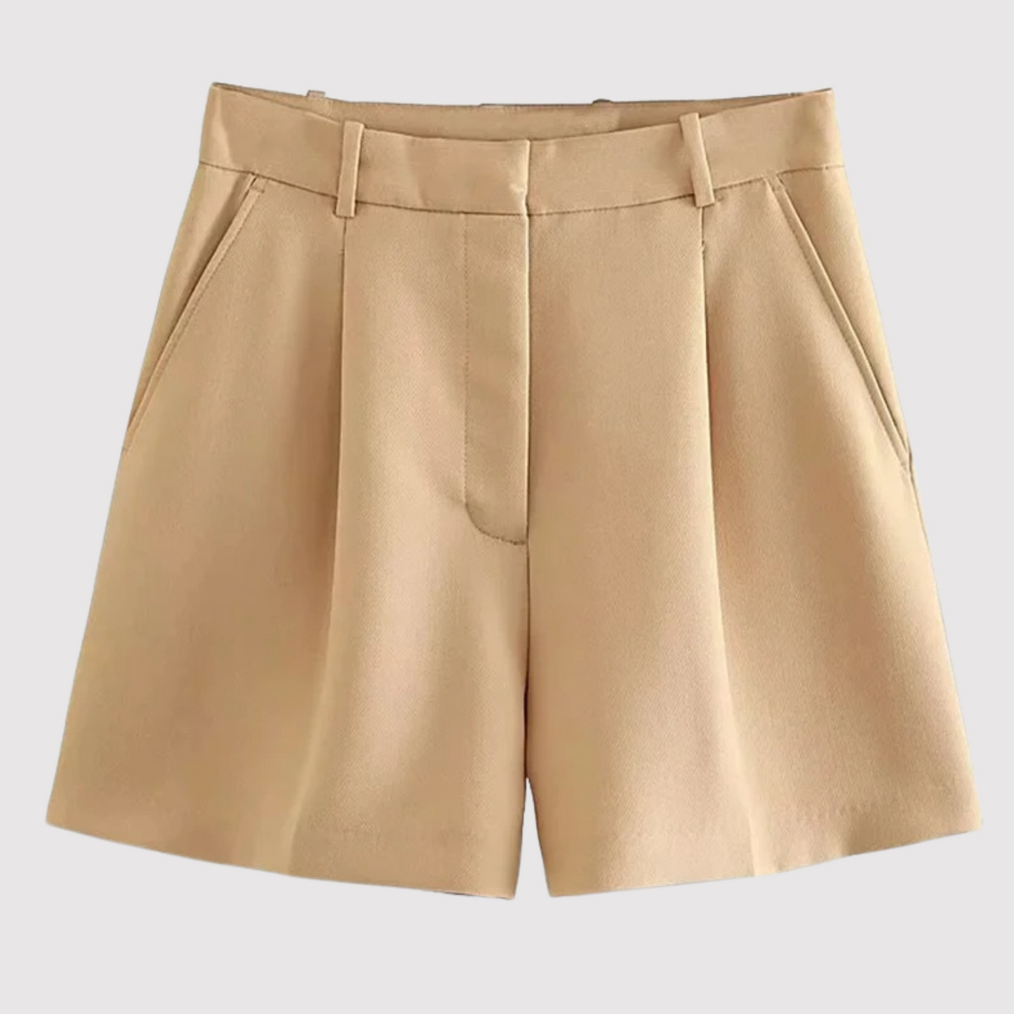 Lynda - Shorts à plis frontaux taille haute