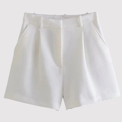 Lynda - Shorts à plis frontaux taille haute