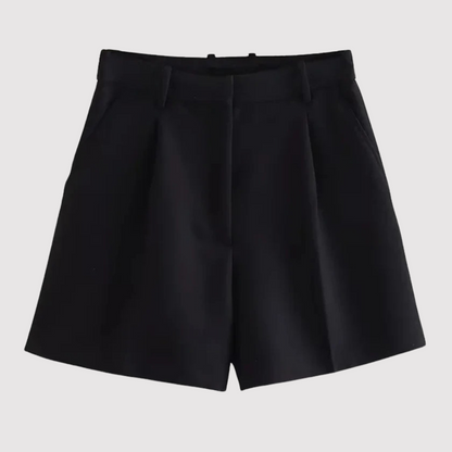 Lynda - Shorts à plis frontaux taille haute