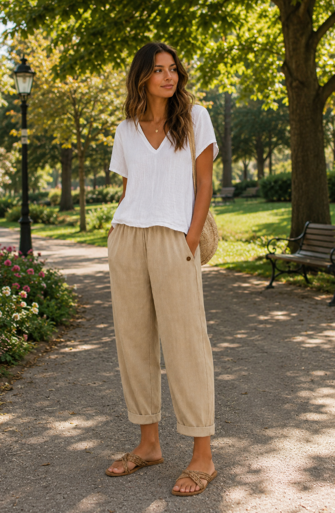 Delores - Pantalon en lin ample