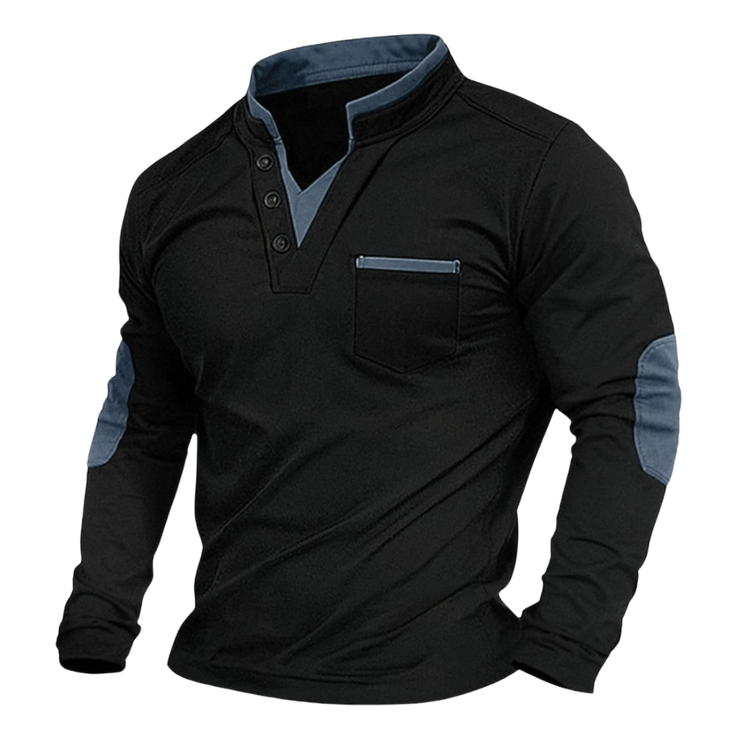 Kenton - Pull en tricot décontracté avec col à boutons