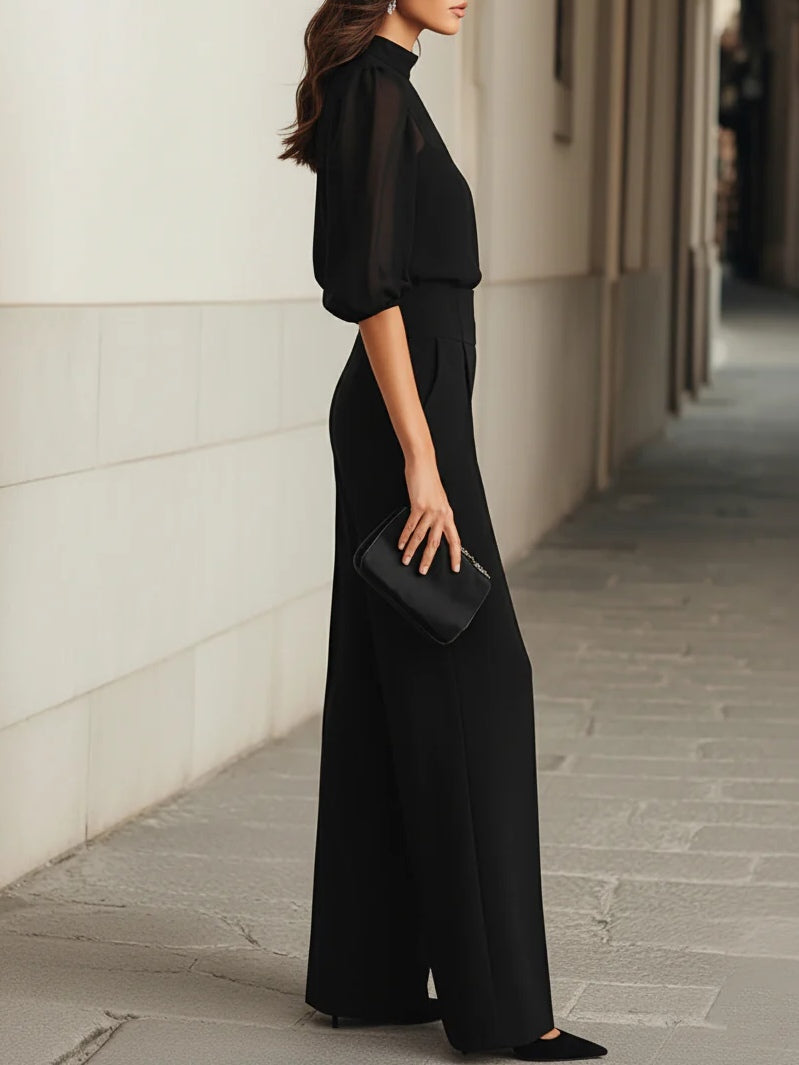 Kaitlin - Ensemble trois pièces avec pantalon large