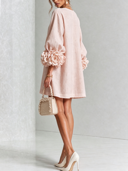 Silvia - Robe chemise mini avec manches à volants