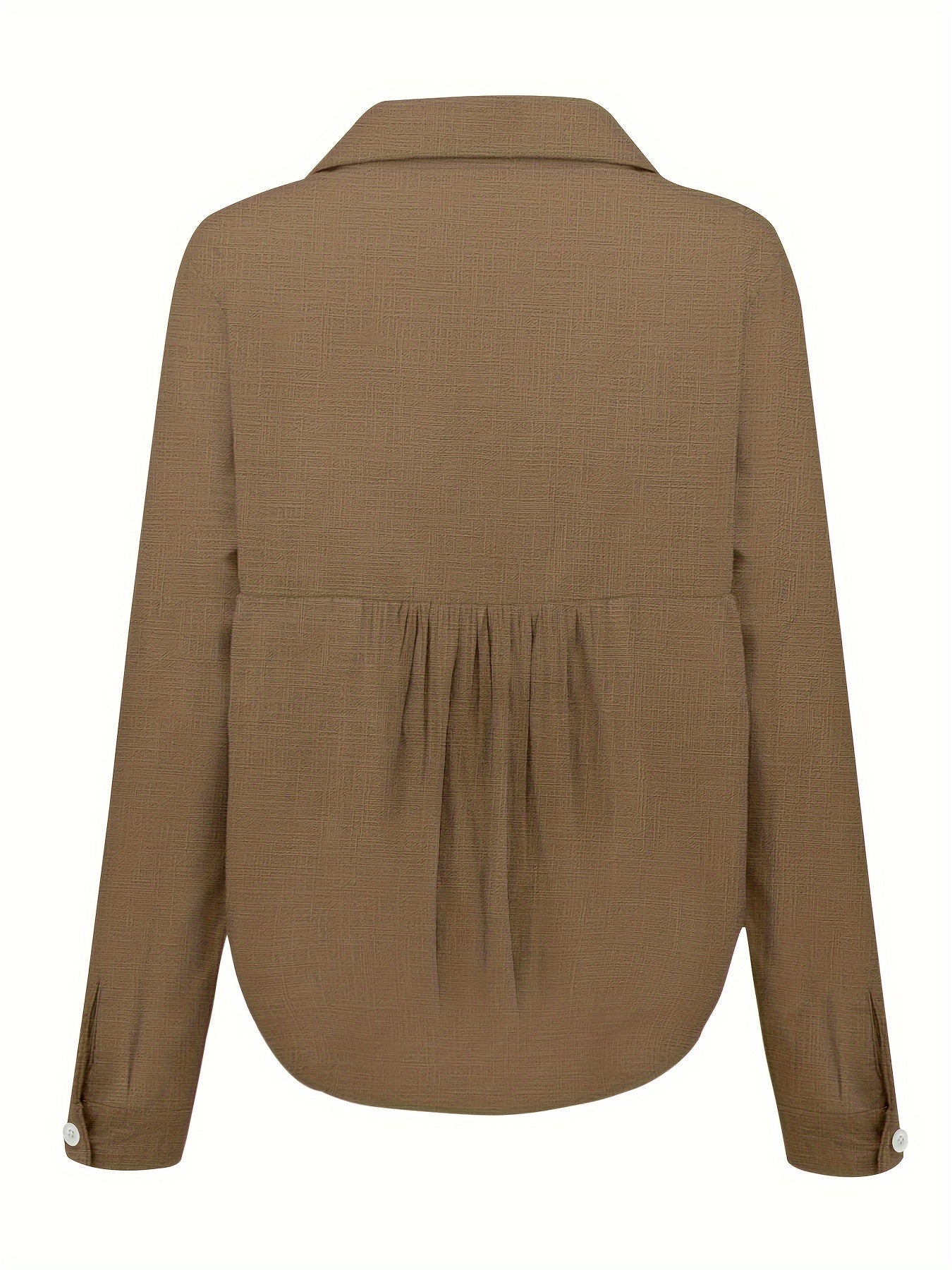 Elowen - Blouse à manches longues avec revers et franges
